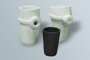 Crucibles for melting gold, silver, platinum and other